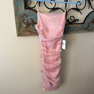 Hello Molly Strapless Pink Dress